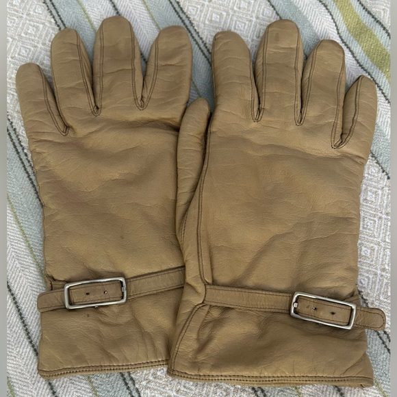 Coach leather/cashmere gloves - Picture 1 of 15